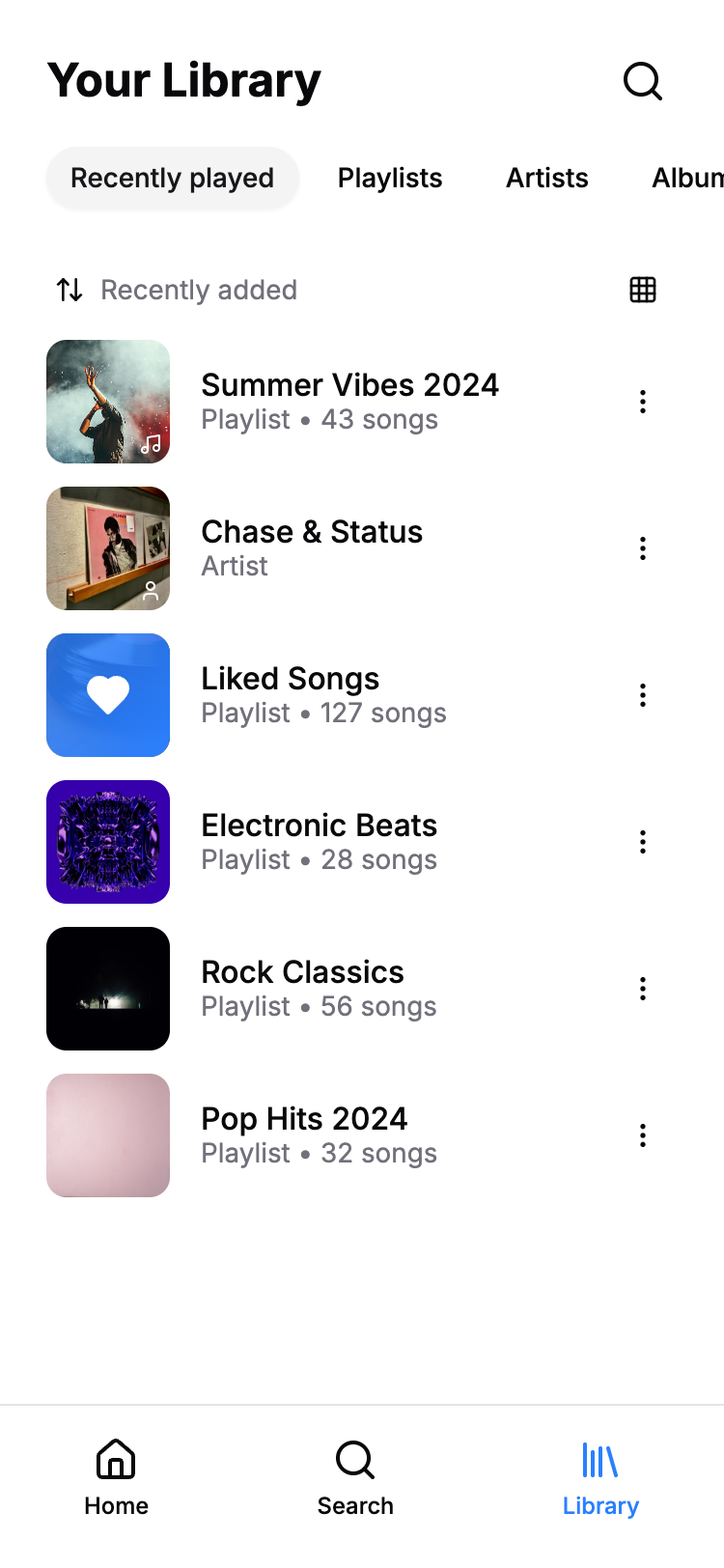 Music Library Interface
